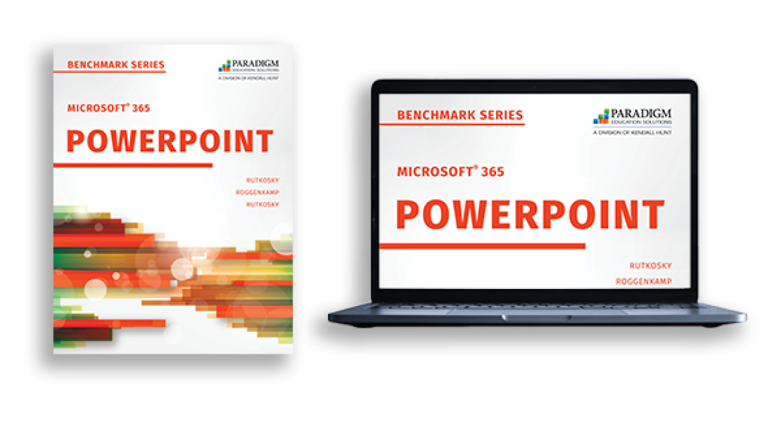 Print and Digital Cover of Benchmark Series: Microsoft 365 PowerPoint
