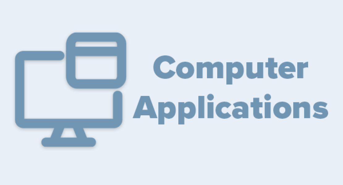 Symbol of a computer with an application running