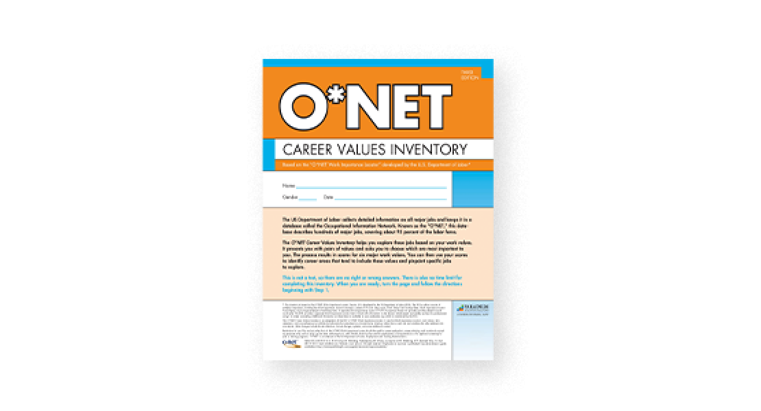Cover of O*NET Career Values Inventory, Third Edition
