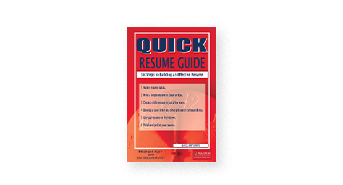 Print and digital version of Quick Resume Guide