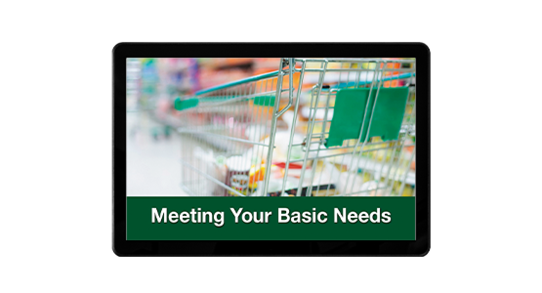 Screenshot from Road to Reentry: Meeting Your Basic Needs
